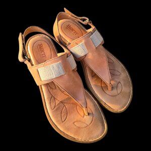 BORN Belluno Leather Sandals sz 8 NWOT